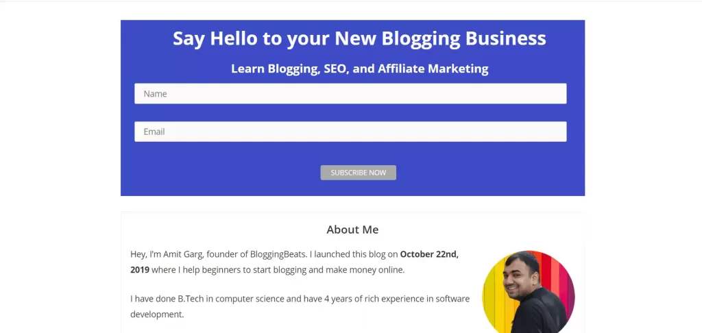 Blogging beats homepage
