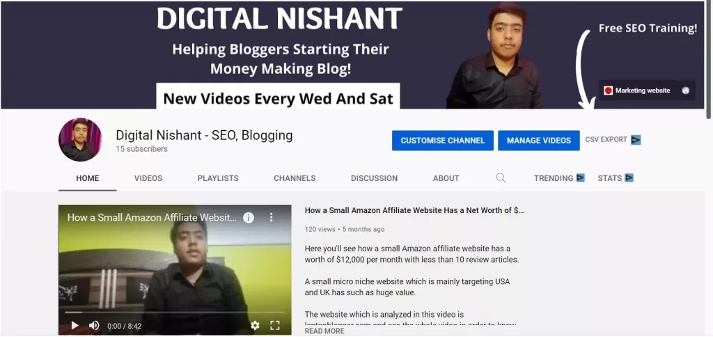 Digital Nishant YouTube channel