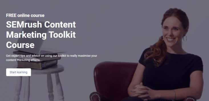 Semrush content marketing toolkit course free