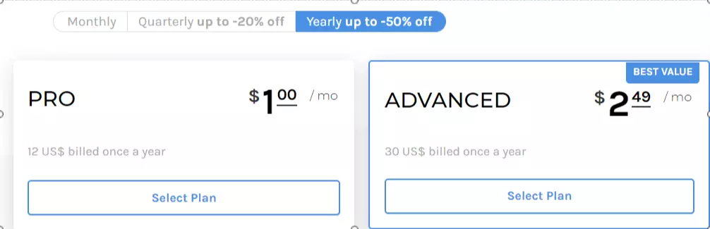 Mail track pricing plans