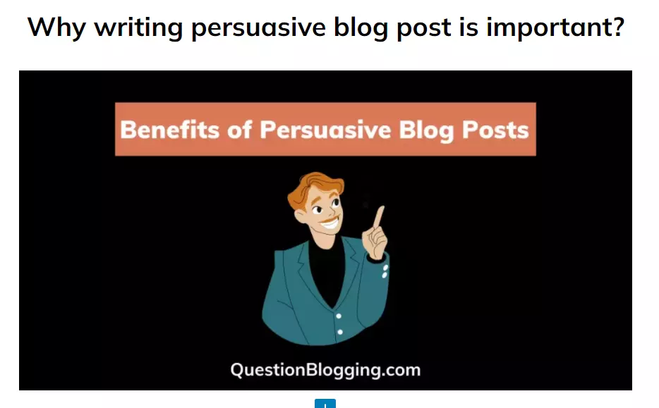 Telling benefits of the blog topic in your blog post