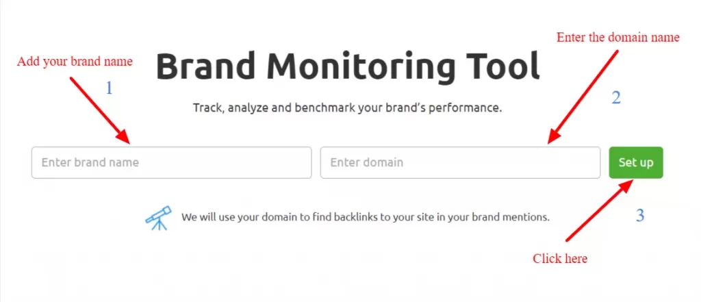 Semrush brand monitoring tool